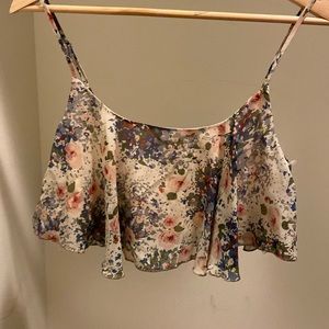 UK2LA Floral Crop Top Size L